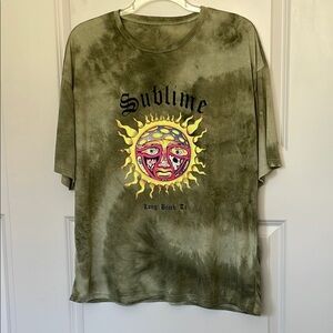 Sublime Tie Dye Green Tee Large